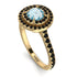 Double Halo Aquamarine Ring - Zoey No. 407